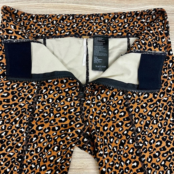 Free People Leopard Lucky Strike Bike Shorts - Size S - Picture 3 of 6